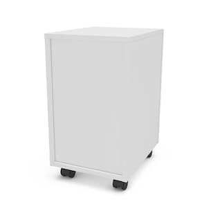 Gaveteiro Politorno Osaka 2 Gavetas com Rodízios 51cm Compacto Vertical MDP - BRANCO - 1