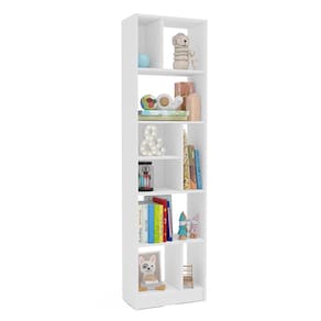 Estante de Livros Politorno Piratini Alta 9 Prateleiras 178cm Design Clean Compacta - BRANCO - 1