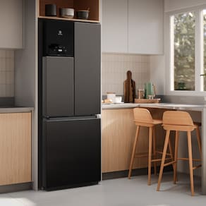 Geladeira Electrolux French Door IM7B Frost Free com Tecnologia Inverter, Efficient AutoSense 480L - Black Inox Look