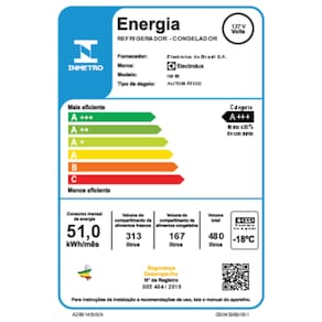 Geladeira Electrolux Frost Free Inverter Efficient AutoSense 3 Portas Black Inox Look 480L