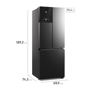 Geladeira Electrolux French Door IM7B Frost Free com Tecnologia Inverter, Efficient AutoSense 480L - Black Inox Look