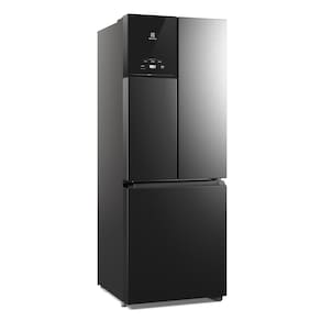 Geladeira Electrolux Frost Free Inverter Efficient AutoSense 3 Portas Black Inox Look 480L