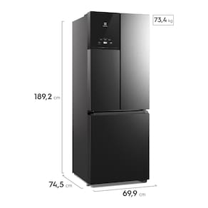 Geladeira Electrolux French Door IM7B Frost Free com Tecnologia Inverter, Efficient AutoSense 480L - Black Inox Look