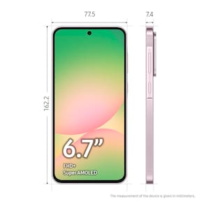 Smartphone Samsung Galaxy A56 5G Rosa 256GB 8GB RAM, Câmera Tripla até 50MP, Tela Super AMOLED 6.7", IP67, NFC, Vídeo HDR e Recursos AI