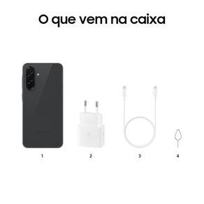 Smartphone Samsung Galaxy A36 5G Preto 128GB, 6GB RAM, Câmera Tripla até 50MP, Tela Super AMOLED 6.7", IP67, NFC, Recursos AI e Snapdragon 6 Gen 3