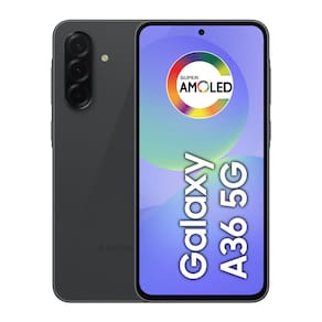 Smartphone Samsung Galaxy A36 5G Preto 128GB, 6GB RAM, Câmera Tripla até 50MP, Tela Super AMOLED 6.7", IP67, NFC, Recursos AI e Snapdragon 6 Gen 3