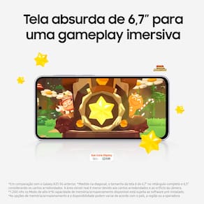 Smartphone Samsung Galaxy A36 5G Preto 128GB, 6GB RAM, Câmera Tripla até 50MP, Tela Super AMOLED 6.7", IP67, NFC, Recursos AI e Snapdragon 6 Gen 3
