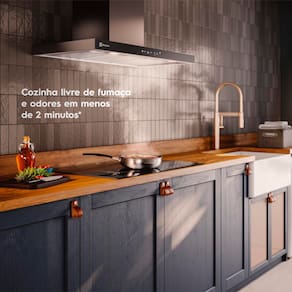 Coifa de Parede Electrolux CE9TF Experience com Inteligência Artificial e Alto Poder Sucção Inox - 90cm - 220V - 3