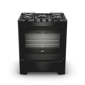 Fogão 5 Bocas Consul CFS5VBE com Mesa de Vidro e Acendimento Automático Preto - Bivolt