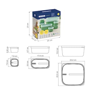 Jogo de Potes Tramontina Mix Color em Polipropileno Verde – 7 Peças - 3