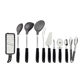 Jogo de Utensílios para Cozinha Tramontina Utilitá em Inox Preto – 10 Peças