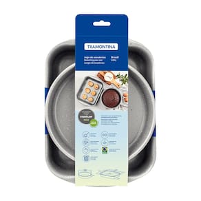 Jogo de Assadeiras Tramontina Brasil com Revestimento Antiaderente Starflon Max Preta – 2 Peças - 1