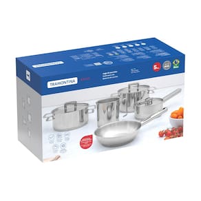 Jogo de Panelas Tramontina Brava em Aço Inox – 5 Peças - 1
