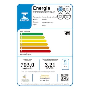 Ar-Condicionado de Janela Hisense AW-10CWBRVGU02 Wi-Fi 10.000 BTUs Frio Branco – 110V
