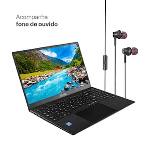 Notebook Multi UB263 Ultra, Tela 15,6” HD, Processador Intel Celeron N4020C, 4GB RAM, 128GB eMMC Windows 11 Home – Cinza + Fone de Ouvido