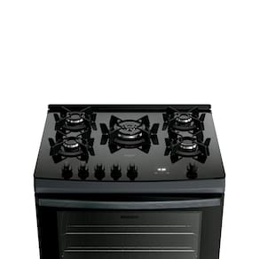 Fogão 5 Bocas Dako Supreme Timer Glass com Mesa de Vidro e Painel Touch Titanium – Bivolt
