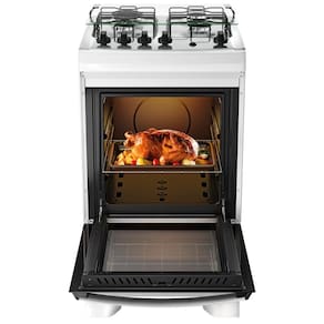 Fogão 4 Bocas Dako Supreme com Mesa em Inox e Acendimento Automático Branco – Bivolt