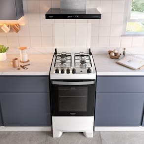 Fogão 4 Bocas Dako Supreme com Mesa em Inox e Acendimento Automático Branco – Bivolt