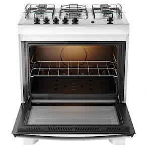 Fogão 5 Bocas Dako Supreme com Mesa em Inox e Acendimento Automático Branco – Bivolt