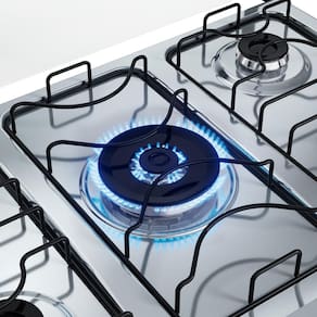 Fogão 5 Bocas Dako Supreme com Mesa em Inox e Acendimento Automático Branco – Bivolt