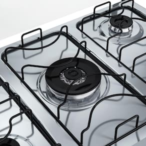 Fogão 5 Bocas Dako Supreme com Mesa em Inox e Acendimento Automático Branco – Bivolt