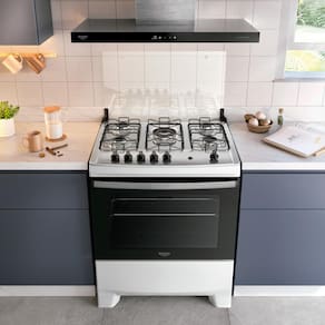 Fogão 5 Bocas Dako Supreme com Mesa em Inox e Acendimento Automático Branco – Bivolt