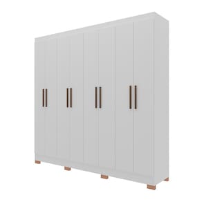 Guarda-Roupa Bartira Porto com 8 Portas e 4 Gavetas - 219,2 de largura