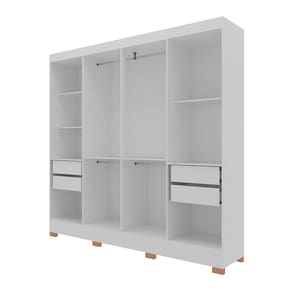 Guarda-Roupa Bartira Porto com 8 Portas e 4 Gavetas - 219,2 de largura