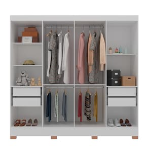 Guarda-Roupa Bartira Porto com 8 Portas e 4 Gavetas - 219,2 de largura