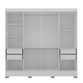 Guarda-Roupa Bartira Porto com 8 Portas e 4 Gavetas - 219,2 de largura