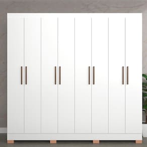 Guarda-Roupa Bartira Porto com 8 Portas e 4 Gavetas - 219,2 de largura