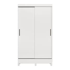 Guarda-roupa Santos Andirá Fit 2 Portas, 2 Gavetas com Cabideiro e Maleiro Solteiro – 106,6 cm de largura - Branco - 3