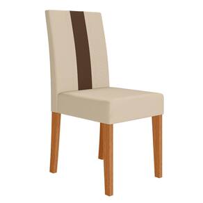 Mesa de Jantar Retangular Poliman Belle com 4 Cadeiras Estofadas e Revestidas em Suede – Freijó/Off White