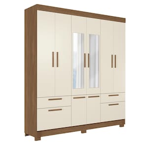 Guarda-Roupa Casal Santos Andirá Curitiba com 8 Portas, 4 Gavetas e 5 Prateleiras – 194,4cm de largura