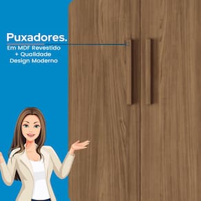 Guarda-Roupa Casal Santos Andirá Curitiba com 8 Portas, 4 Gavetas e 5 Prateleiras – 194,4cm de largura