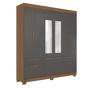 Guarda-Roupa Casal Santos Andirá Curitiba com 8 Portas, 4 Gavetas e 5 Prateleiras – 194,4cm de largura