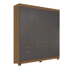 Guarda-Roupa Casal Santos Andirá Curitiba com 8 Portas, 4 Gavetas e 5 Prateleiras – 194,4cm de largura