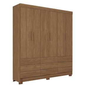 Guarda-Roupa Casal Santos Andirá Colombo com 6 Portas, 9 Gavetas e 4 Prateleiras – 194,4cm de largura