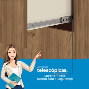 Guarda-Roupa Casal Santos Andirá Colombo com 6 Portas, 9 Gavetas e 4 Prateleiras – 194,4cm de largura