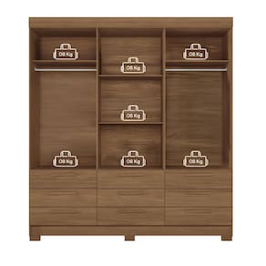 Guarda-Roupa Casal Santos Andirá Colombo com 6 Portas, 9 Gavetas e 4 Prateleiras – 194,4cm de largura