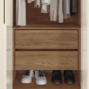 Guarda-Roupa Casal Santos Andirá Toledo com 6 Portas, 2 Gavetas e 5 Prateleiras - 194,4cm de largura - Jatoba/Areia - 3