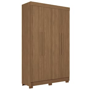 Guarda-Roupa Solteiro Santos Andirá Sarandi com 4 Portas, 2 Gavetas e 4 Prateleiras - 130cm de largura - Jatoba - 1