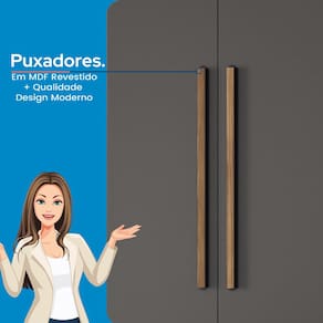 Guarda-Roupa Solteiro Santos Andirá Sarandi com 4 Portas, 2 Gavetas e 4 Prateleiras - 130cm de largura - Jatoba/Grafite - 2