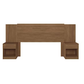 Cabeceira para Cama Box Casal Santos Andirá Loanda com 2 Gavetas – 256cm de largura - Jatoba - 2