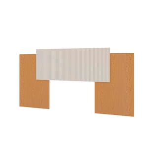 Cabeceira Extensível para Cama de Casal e Queen Size Genialflex Roma em MDP com detalhes Frisados – Cinamomo/Off White - 3