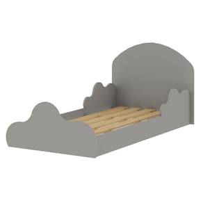 Mini Cama Infantil Genialflex Nuvem com Grade de Proteção - Fendi - 2