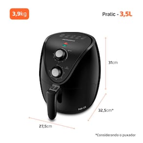 Fritadeira Elétrica Sem Óleo Air Fryer Mondial AF35-BF MK NE 1500W 3,5 Litros - Preta