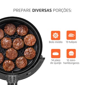 Fritadeira Elétrica Sem Óleo Air Fryer Mondial AF35-BF MK NE 1500W 3,5 Litros - Preta