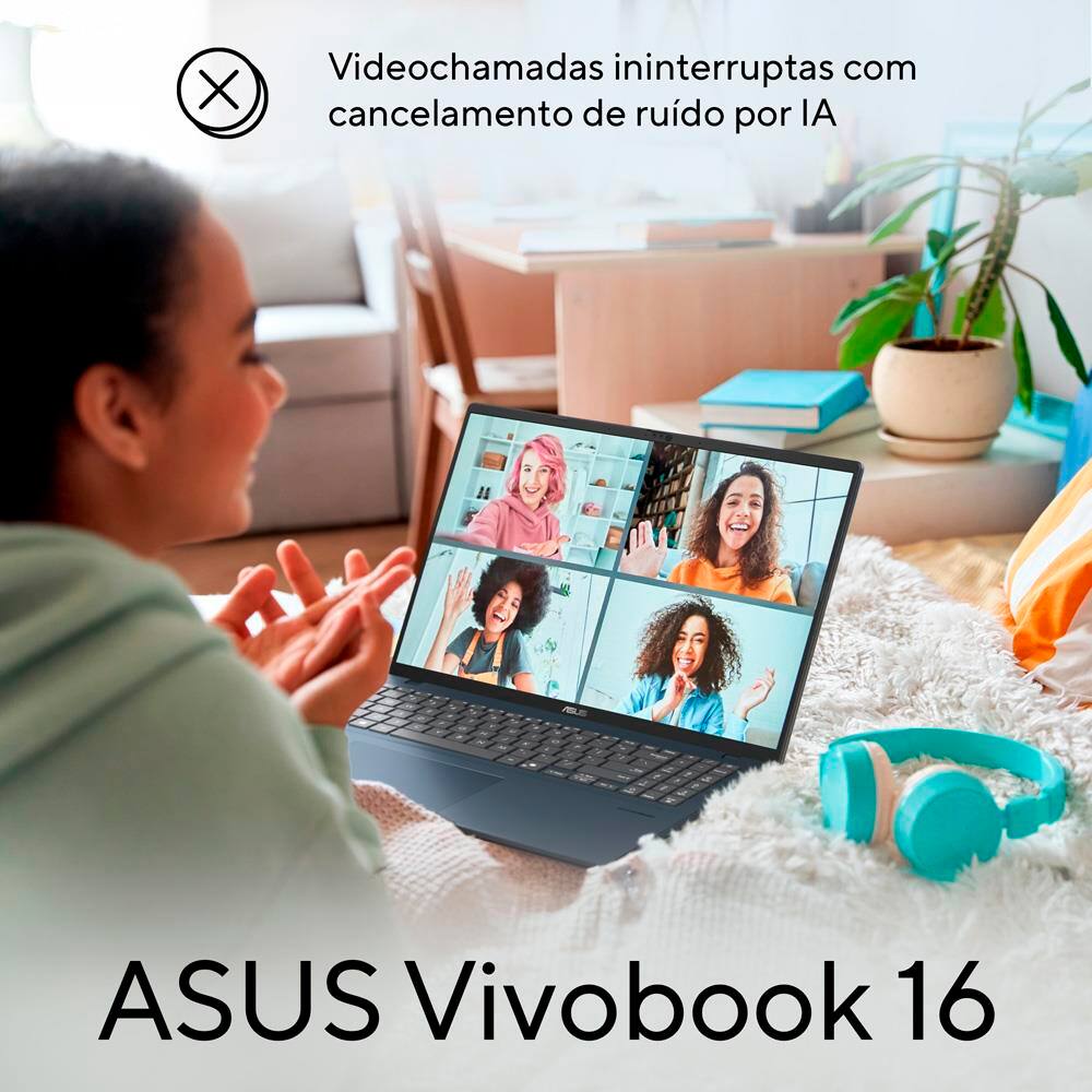 Notebook ASUS Vivobook 16 Qualcomm Snapdragon X, 16GB RAM LPDDR5X
