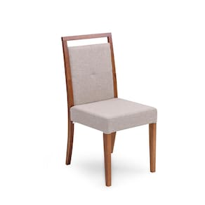 Cadeira Herval Viana Estofada D33 Estrutura Madeira Cinza - 1